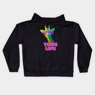 Thug Life Neon Giraffe Kids Hoodie